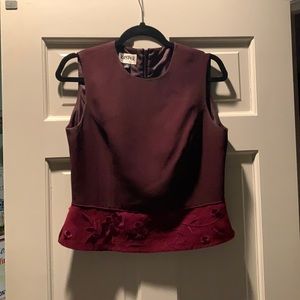 Maroon suit top